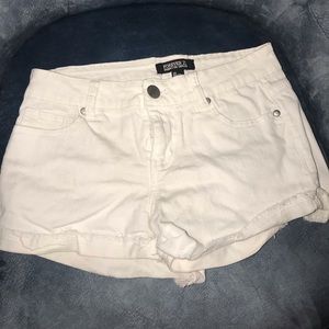 Forever 21 white denim shorts